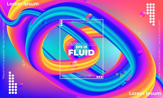 Free vector abstract background colorful fluid liquid shape