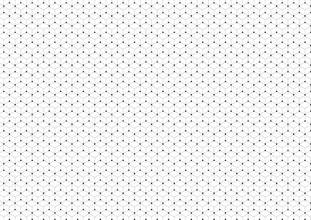 Abstract background of connecting hexagons and circles