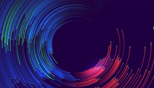 Free Vector abstract background consisting of colorful arcs illustration.