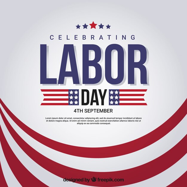 Abstract background of red labor day stripes