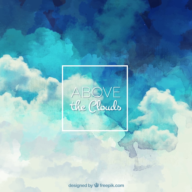 Free Vector abstract background of watercolor clouds