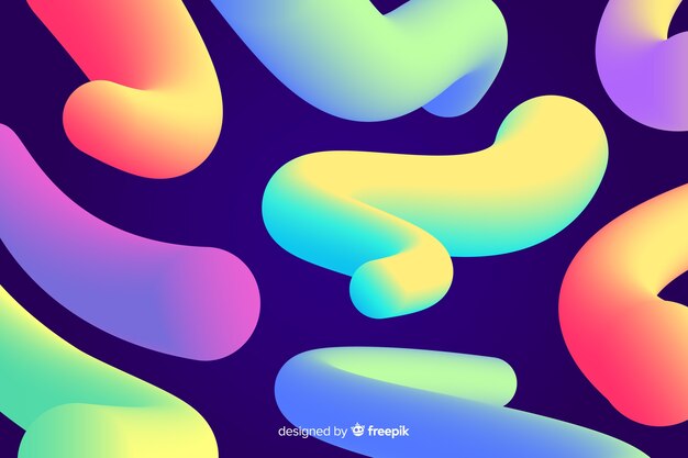 Abstract background with 3d shapes