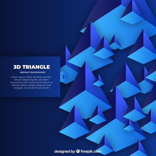 Abstract background with 3d triangles