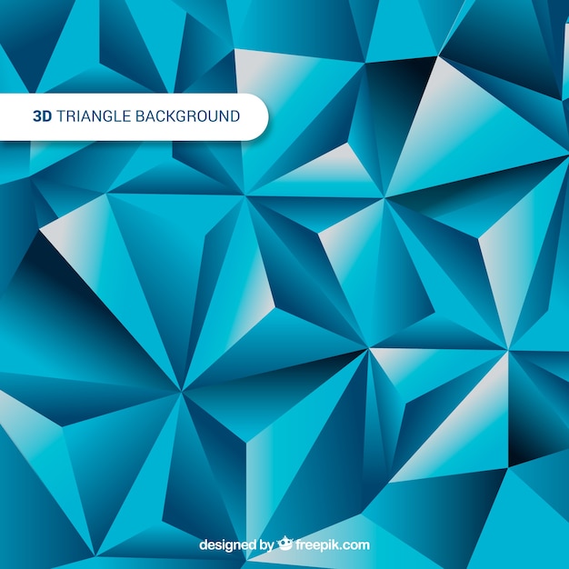 Abstract background with 3d triangles