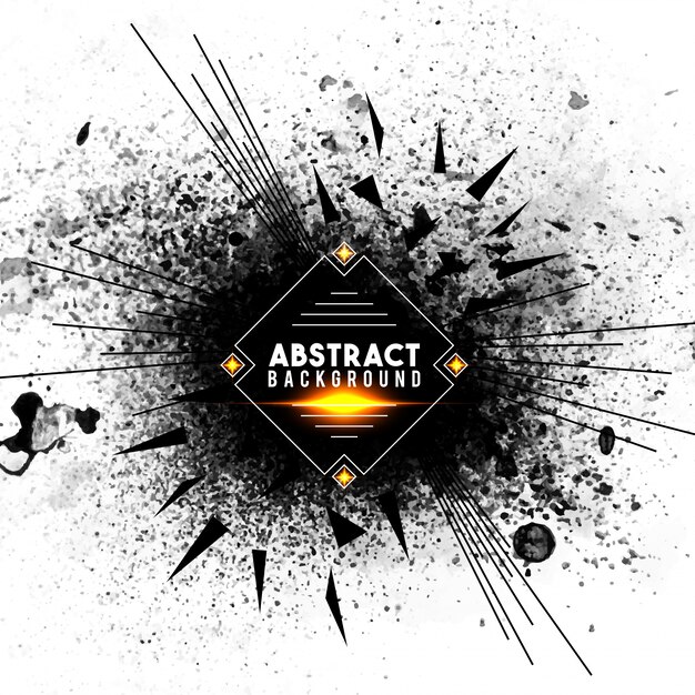  abstract background with black splash and radial lines, Creative burst or explosion effect. 