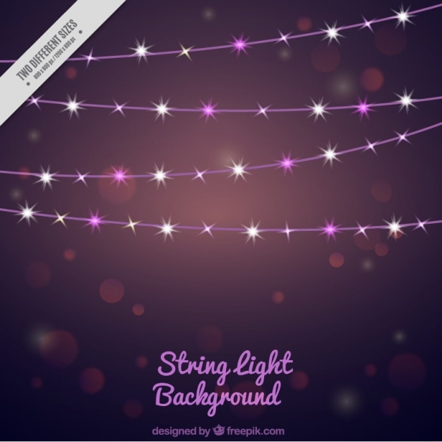 Free Vector abstract background with bright string lights