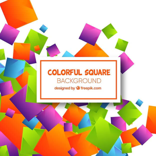 Free vector abstract background with colored squares