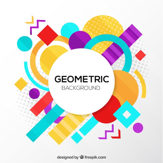 Abstract background with colorful geometric shapes