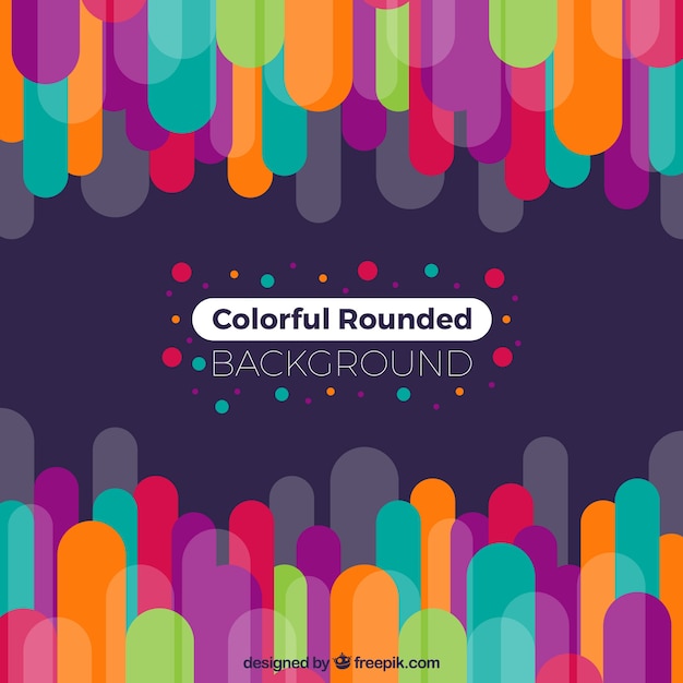 Free Vector abstract background with colorful rounded shapes