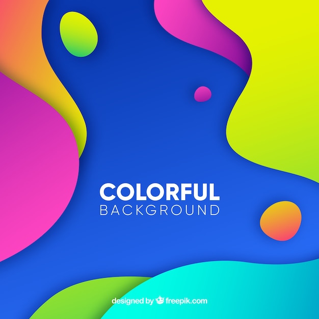 Abstract background with colorful rounded shapes