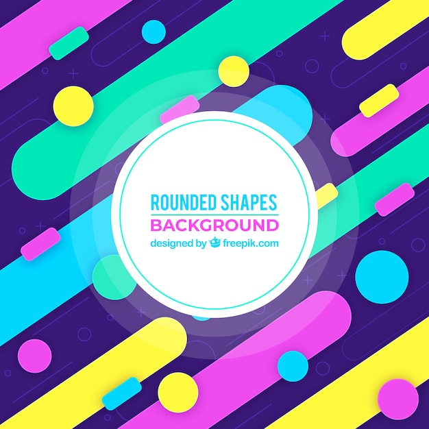 Abstract background with colorful rounded shapes