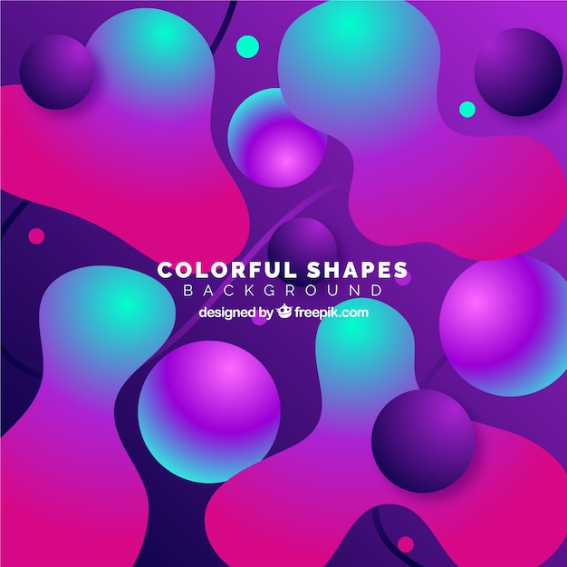 Free Vector abstract background with colorful rounded shapes