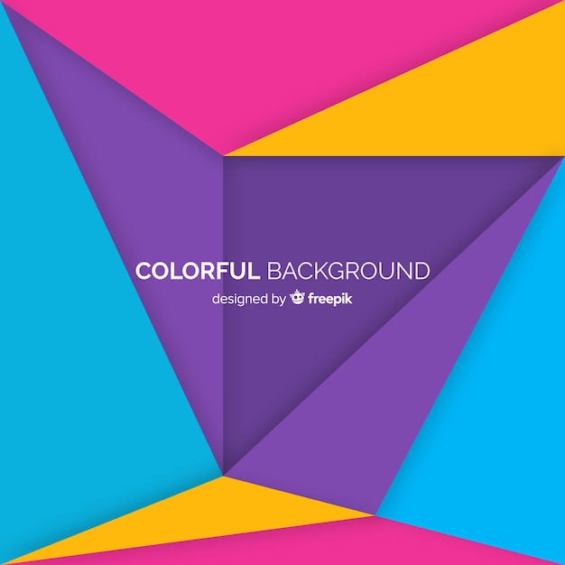 Abstract background with colorful triangles