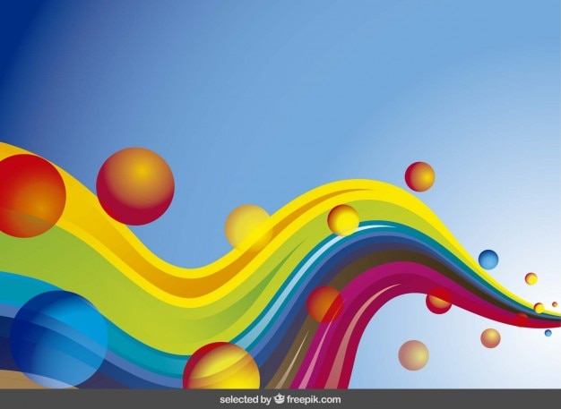 Abstract background with colorful waves