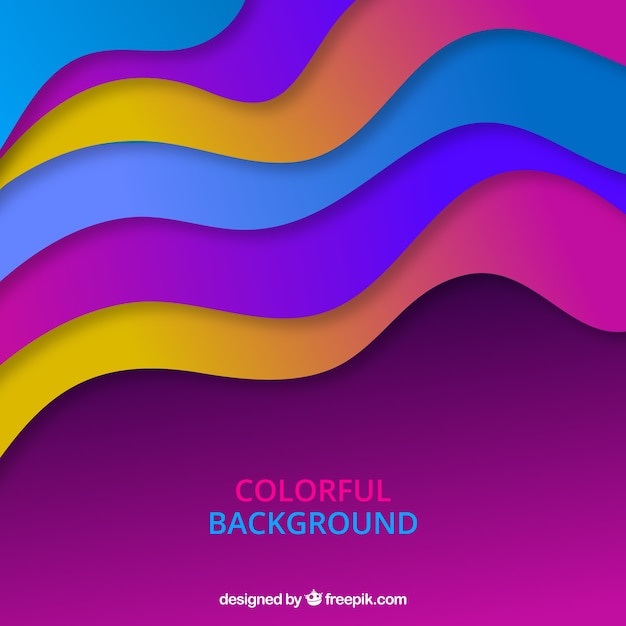 Abstract background with colorful waves