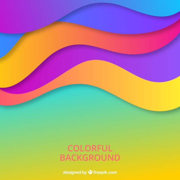 Abstract background with colorful waves