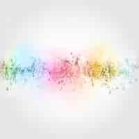 Free vector abstract background with colourful music notes