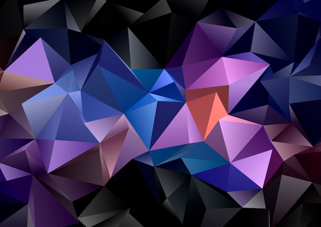 Abstract background with a dark low poly geometric design