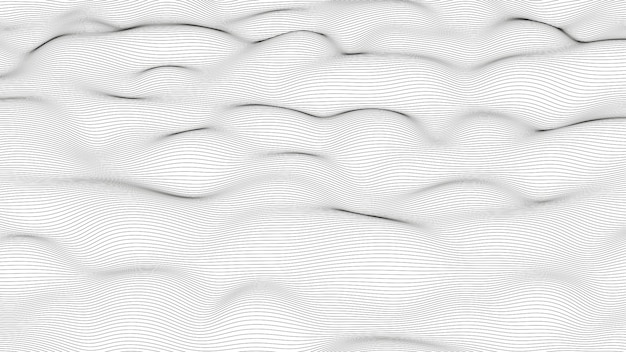 Free Vector abstract background with distorted line shapes on a white background monochrome sound line waves