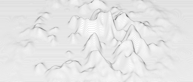 Free vector abstract background with distorted line shapes on a white background