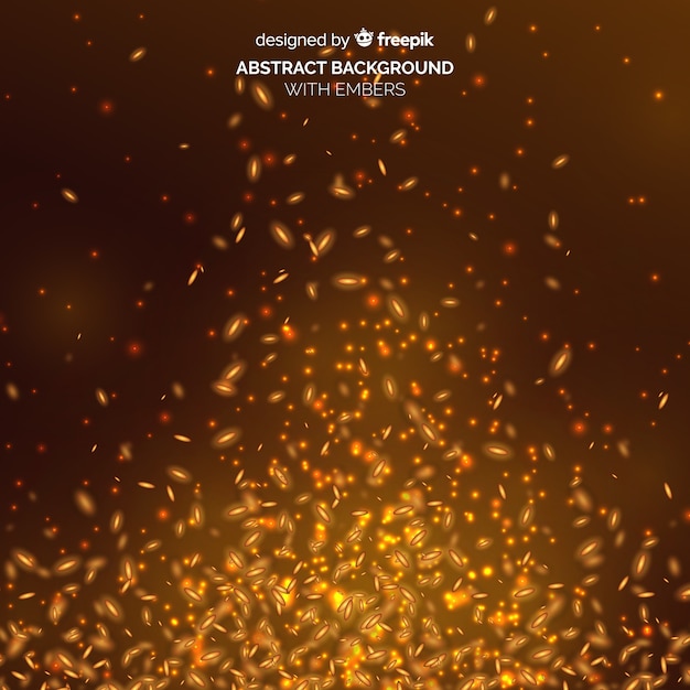 Free vector abstract background with embers