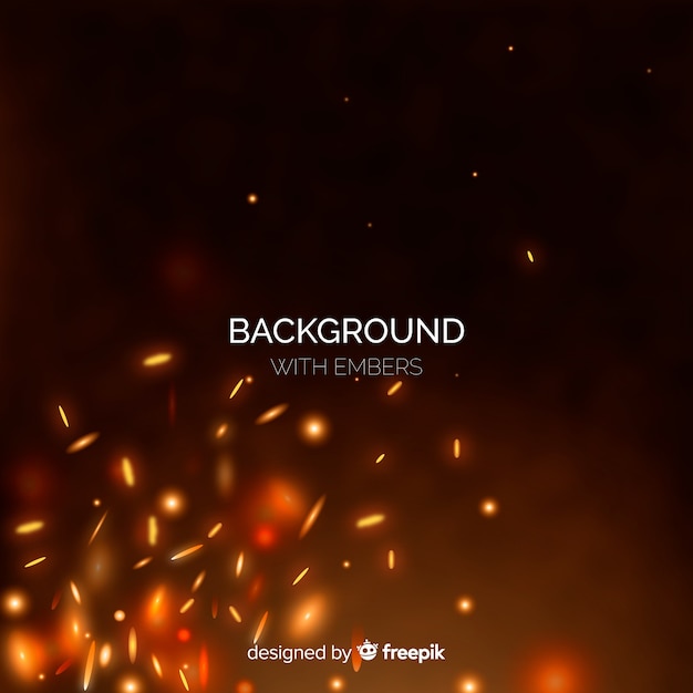 Abstract background with embers