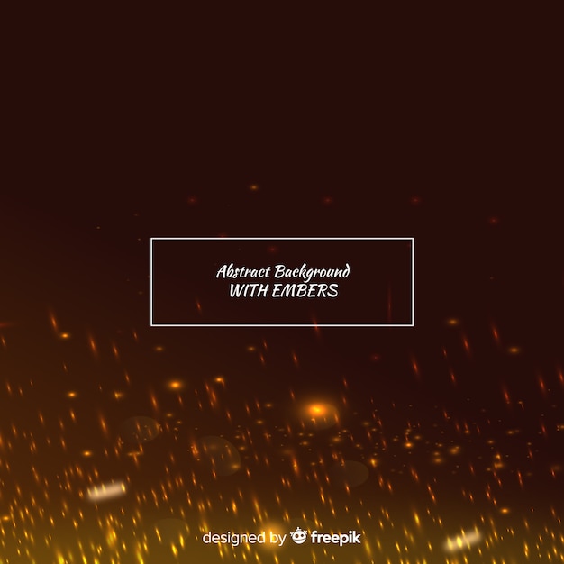 Free vector abstract background with embers