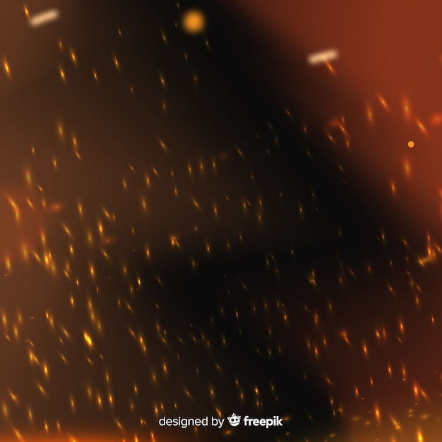 Free vector abstract background with embers