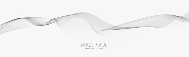 Abstract background with faded line waves. Warped waveform.