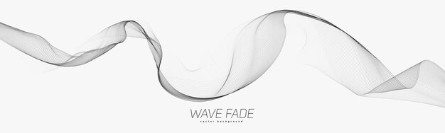 Abstract background with faded line waves Warped waveform