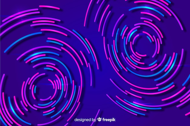 Abstract background with geometric neon shapes