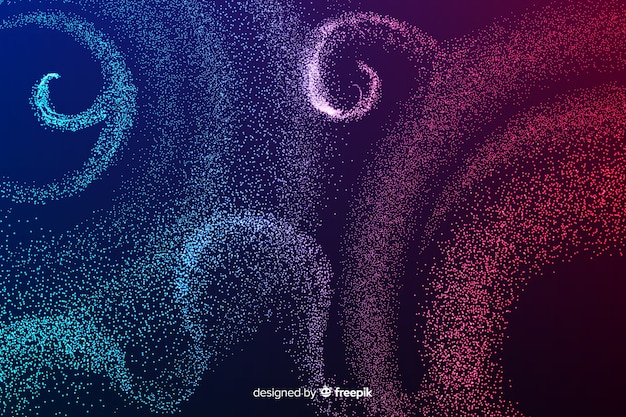 Free vector abstract background with glowing particles