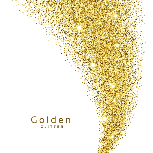 Abstract background with golden glitter