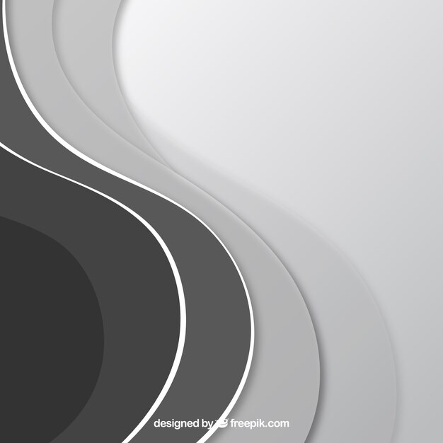 Abstract background with gray wavy shapes