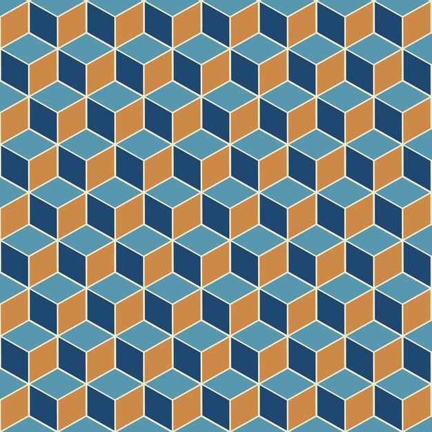 Abstract background with an isometric cube seamless pattern design