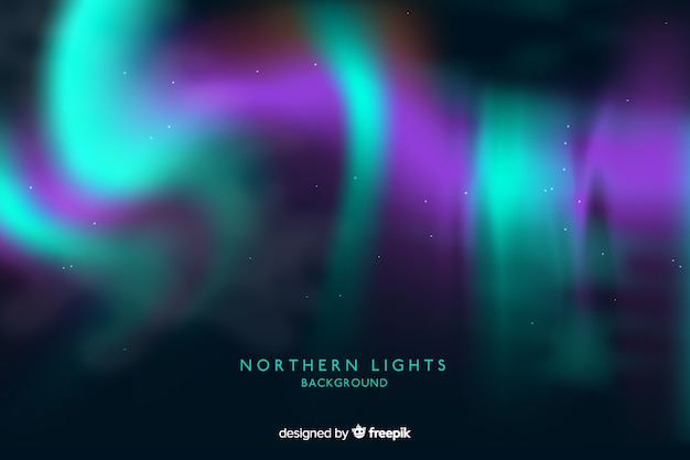 Free Vector abstract background with northern lights