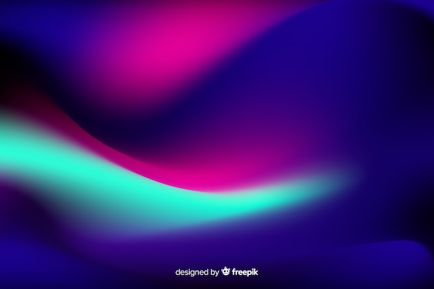 Free vector abstract background with northern lights