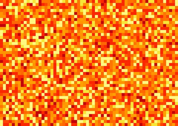 Free Vector abstract background with pixel pattern in bright orange and yellow colours