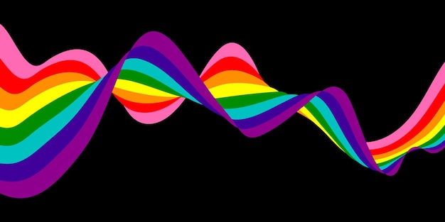 Free Vector abstract background with rainbow wave design