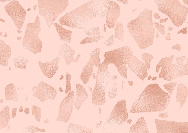 Free Vector abstract background with rose gold foil terrazzo pattern design