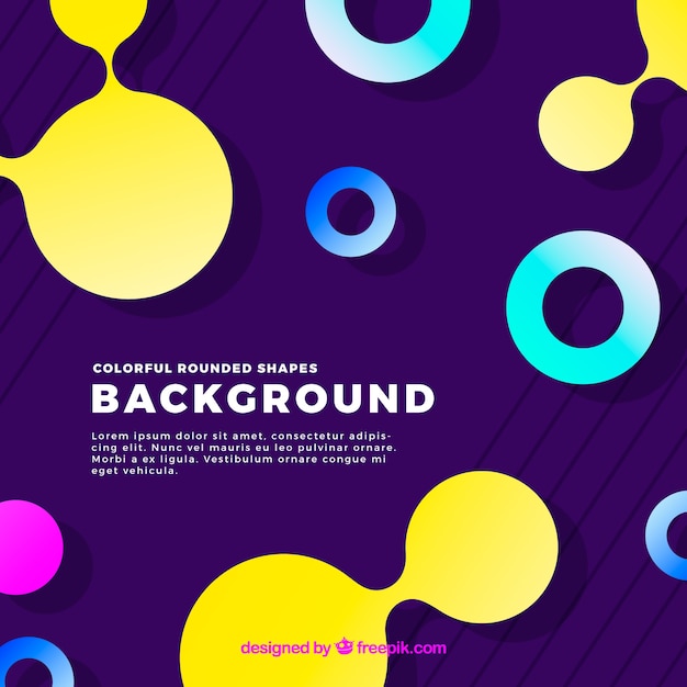 Free Vector abstract background with rounded shapes