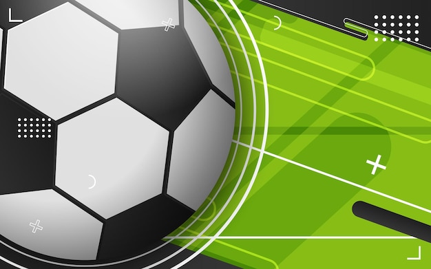 Free vector abstract background with soccer ball