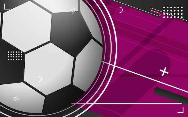 Free Vector abstract background with soccer ball