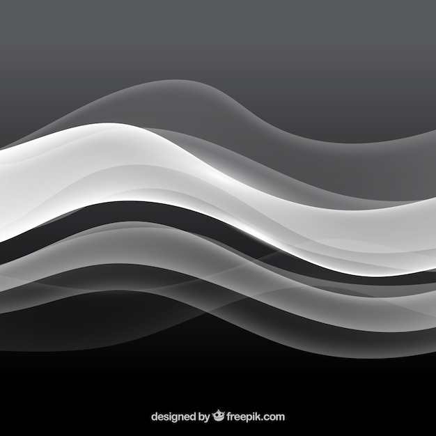 Abstract background with wavy forms in gray tones