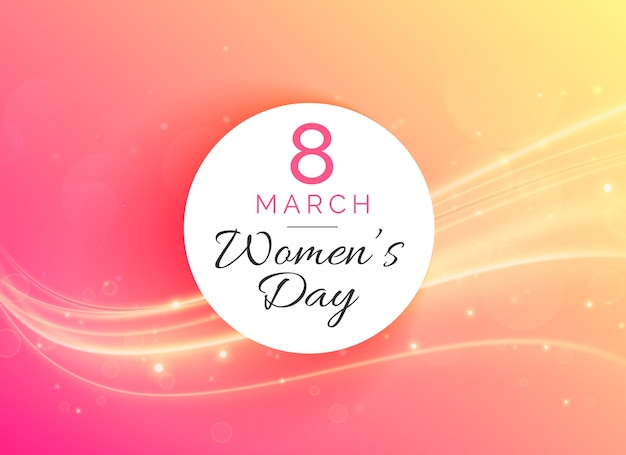 Abstract background of woman's day waves