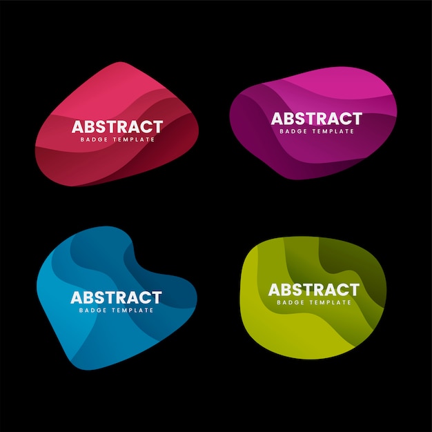 Free Vector abstract badge design vector set