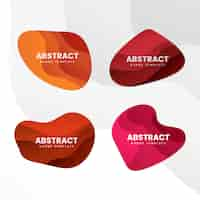 Free vector abstract badge design vector set