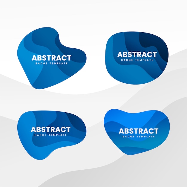 Abstract badge design vector set