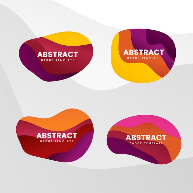 Free vector abstract badge design vector set