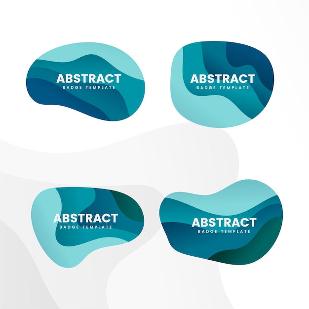 Abstract badge design vector set